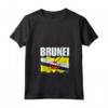 Emblema Mappa Bandiera del Brunei - Maglietta con Collo a V - Ideale per Mostrare l'Orgoglio Nazionale