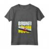 Emblema Mappa Bandiera del Brunei - Maglietta con Collo a V - Ideale per Mostrare l'Orgoglio Nazionale