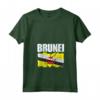 Emblema Mappa Bandiera del Brunei - Maglietta con Collo a V - Ideale per Mostrare l'Orgoglio Nazionale