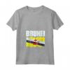 Emblema Mappa Bandiera del Brunei - Maglietta con Collo a V - Ideale per Mostrare l'Orgoglio Nazionale
