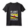 Donna Brunei Bandiera Souvenir - Maglietta con Collo a V per Amanti del Brunei - Ideale come Regalo o Souvenir
