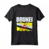Emblema Mappa Bandiera del Brunei Maglietta - Leggera e Taglio Classico - Ideale per Mostrare l'Orgoglio Bruneiano