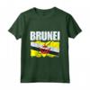 Emblema Mappa Bandiera del Brunei Maglietta - Leggera e Taglio Classico - Ideale per Mostrare l'Orgoglio Bruneiano