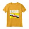 Emblema Mappa Bandiera del Brunei Maglietta - Leggera e Taglio Classico - Ideale per Mostrare l'Orgoglio Bruneiano