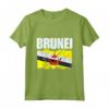 Emblema Mappa Bandiera del Brunei Maglietta - Leggera e Taglio Classico - Ideale per Mostrare l'Orgoglio Bruneiano
