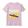 Emblema Mappa Bandiera del Brunei Maglietta - Leggera e Taglio Classico - Ideale per Mostrare l'Orgoglio Bruneiano