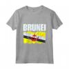 Emblema Mappa Bandiera del Brunei Maglietta - Leggera e Taglio Classico - Ideale per Mostrare l'Orgoglio Bruneiano