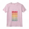 Donna Brunei Arcobaleno Testo Design - Brunei Paese Maglietta con Collo a V - Mostra il tuo Orgoglio!