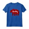 Daddy Bear - Abbigliamento Uomo Rosso e Nero - Maglietta Motivo a Quadri per Eventi di Famiglia - Regalo Padre e Abbinamento per Tutta la Famiglia