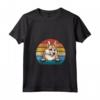 Donna Retro Vintage Norvegese Buhund Maglietta con Collo a V - Abbigliamento per Amanti dei Cani - Stile Anni '70 e '80