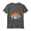 Donna Retro Vintage Norvegese Buhund Maglietta con Collo a V - Abbigliamento per Amanti dei Cani - Stile Anni '70 e '80