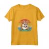 Donna Retro Vintage Norvegese Buhund Maglietta con Collo a V - Abbigliamento per Amanti dei Cani - Stile Anni '70 e '80