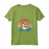 Donna Retro Vintage Norvegese Buhund Maglietta con Collo a V - Abbigliamento per Amanti dei Cani - Stile Anni '70 e '80