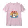 Donna Retro Vintage Norvegese Buhund Maglietta con Collo a V - Abbigliamento per Amanti dei Cani - Stile Anni '70 e '80