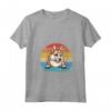 Donna Retro Vintage Norvegese Buhund Maglietta con Collo a V - Abbigliamento per Amanti dei Cani - Stile Anni '70 e '80
