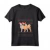 Donna Norvegese Buhund Natale Maglietta con Collo a V - Design Natalizio per Genitori di Buhund Norvegesi - Regalo Perfetto per Natale
