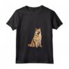 Donna Norvegese Buhund Maglietta con Collo a V - Design Illustrato del Buhund Norvegese - Ideale per gli Amanti dei Cani