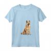 Donna Norvegese Buhund Maglietta con Collo a V - Design Illustrato del Buhund Norvegese - Ideale per gli Amanti dei Cani
