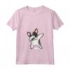 Donna Dabbing Bulldog Francese Dab Dance Maglietta - Regalo per Proprietari di French Bulldog - Collo a V