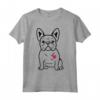 Bulldog Francese Amore - Carino Cane con Cuore Divertente Maglietta per Uomini, Donne e Bambini - Ideale per Compleanno, Natale, Festa della Mamma o del Papà