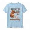 Razza canina Bullmastiff - La Vita è Migliore con Caffè e un Bullmastiff - Maglietta per Amanti dei Cani - Ideale per Regali Unici