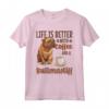 Razza canina Bullmastiff - La Vita è Migliore con Caffè e un Bullmastiff - Maglietta per Amanti dei Cani - Ideale per Regali Unici
