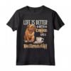 Razza Canina Bullmastiff - La Vita è Migliore con Caffè e un Bullmastiff Maglietta - Regalo per Amanti dei Bullmastiff