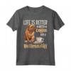 Razza Canina Bullmastiff - La Vita è Migliore con Caffè e un Bullmastiff Maglietta - Regalo per Amanti dei Bullmastiff