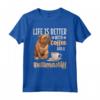 Razza Canina Bullmastiff - La Vita è Migliore con Caffè e un Bullmastiff Maglietta - Regalo per Amanti dei Bullmastiff