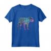 Colorato Bullmastiff Amante Cane Bullmastiffs Maglietta - Design Silhouette Acquerellato - Ideale per Compleanno o Natale