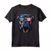 Bullmastiff Patriottico American Flag USA - Occhiali da Sole Cane Maglietta - Ideale per il Giorno dell'Indipendenza