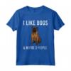 I Like Bullmastiff Dogs And Maybe 3 People - Maglietta Divertente per Amanti dei Cani - Regalo per il Cane