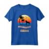 Donna Cucciolo Bullmastiff Mama Retro Sunset Maglietta - T-shirt Leggera con Doppia Cucitura
