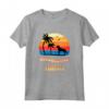 Donna Cucciolo Bullmastiff Mama Retro Sunset Maglietta - T-shirt Leggera con Doppia Cucitura