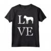 I Love Bullmastiff Silhouette - Graphic Pet Maglietta per Amanti dei Cani - Design Originale in Bianco