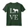 I Love Bullmastiff Silhouette - Graphic Pet Maglietta per Amanti dei Cani - Design Originale in Bianco