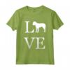 I Love Bullmastiff Silhouette - Graphic Pet Maglietta per Amanti dei Cani - Design Originale in Bianco