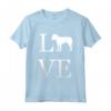 I Love Bullmastiff Silhouette - Graphic Pet Maglietta per Amanti dei Cani - Design Originale in Bianco