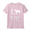 I Love Bullmastiff Silhouette - Graphic Pet Maglietta per Amanti dei Cani - Design Originale in Bianco