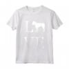 I Love Bullmastiff Silhouette - Graphic Pet Maglietta per Amanti dei Cani - Design Originale in Bianco