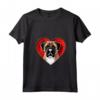 Donna Bullmastiff - Cuore carino cucciolo amante dei cani o proprietario di animali domestici Maglietta con Collo a V - Ideale per San Valentino e Amanti dei Cani