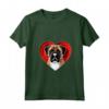 Donna Bullmastiff - Cuore carino cucciolo amante dei cani o proprietario di animali domestici Maglietta con Collo a V - Ideale per San Valentino e Amanti dei Cani