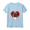 Donna Bullmastiff - Cuore carino cucciolo amante dei cani o proprietario di animali domestici Maglietta con Collo a V - Ideale per San Valentino e Amanti dei Cani