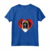 Donna Bullmastiff - Cuore carino cucciolo amante dei cani o proprietario di animali domestici Maglietta con Collo a V - Ideale per San Valentino e Amanti dei Cani