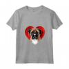 Donna Bullmastiff - Cuore carino cucciolo amante dei cani o proprietario di animali domestici Maglietta con Collo a V - Ideale per San Valentino e Amanti dei Cani