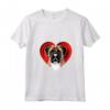 Donna Bullmastiff - Cuore carino cucciolo amante dei cani o proprietario di animali domestici Maglietta con Collo a V - Ideale per San Valentino e Amanti dei Cani