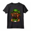 Bullmastiff San Patrizio con un Cappello da Folletto - Maglietta Cultura Irlandese per il Giorno di San Patrizio con Merchandising Bullmastiff