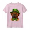 Bullmastiff San Patrizio con un Cappello da Folletto - Maglietta Cultura Irlandese per il Giorno di San Patrizio con Merchandising Bullmastiff