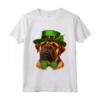 Bullmastiff San Patrizio con un Cappello da Folletto - Maglietta Cultura Irlandese per il Giorno di San Patrizio con Merchandising Bullmastiff