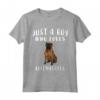 Solo Un Ragazzo Che Ama Cani Bullmastiff - Maglietta Divertente per Amanti dei Cani - Regalo per Chi Ama i Bullmastiff